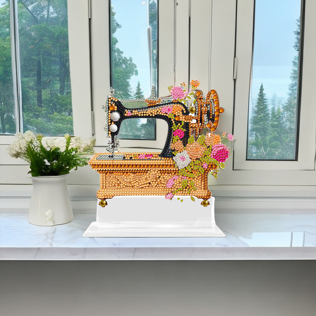 5D DIY Round+Special Shape Sewing Machine Desktop Diamond Painting